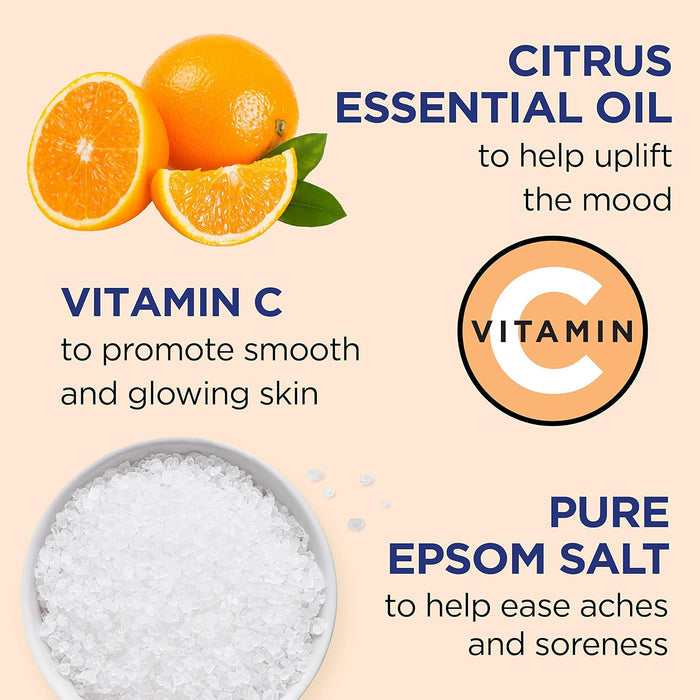 Dr. Teal's Pure Epsom Salt Soak, Glow & Radiance with Vitamin C & Citrus Essential Oils (1.36kg)