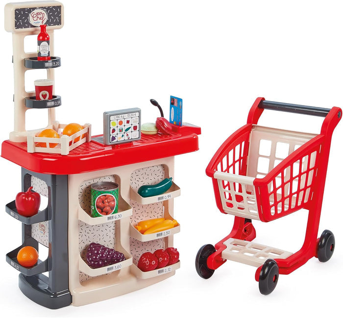 Ecoiffier Grocery Counter And Trolley