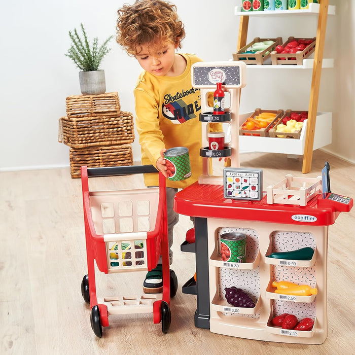 Ecoiffier Grocery Counter And Trolley