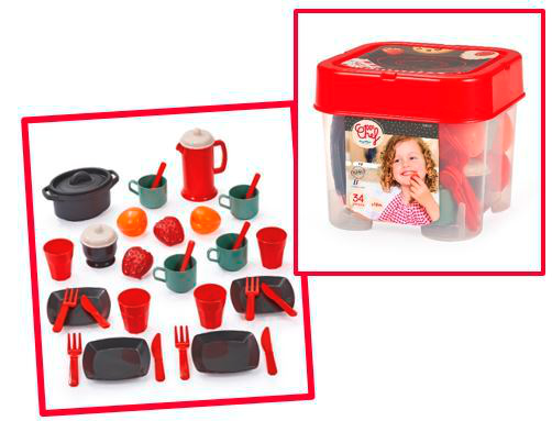 Ecoiffier Top Case With Kitchen Accessories