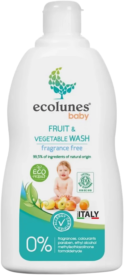 Ecolunes Fragrance-Free Baby Fruit & Vegetable Wash (500ml)