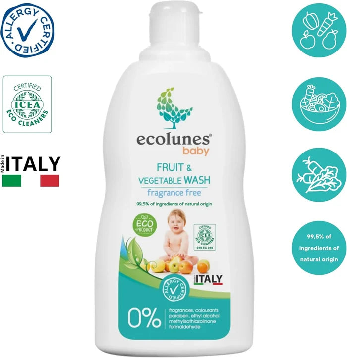 Ecolunes Fragrance-Free Baby Fruit & Vegetable Wash (500ml)