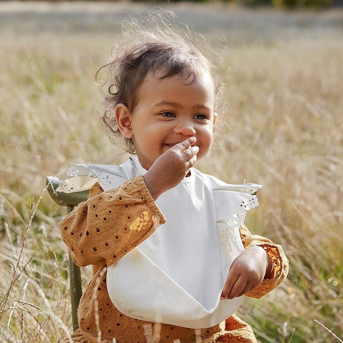 Elodie Baby Bib | Vanilla White / Bibs