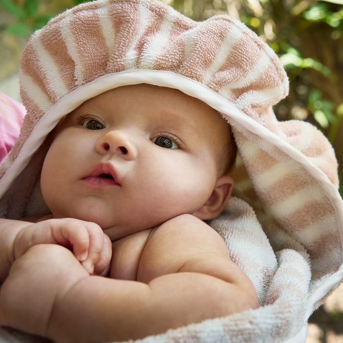 Elodie Hooded Towel (Candy Stripes)