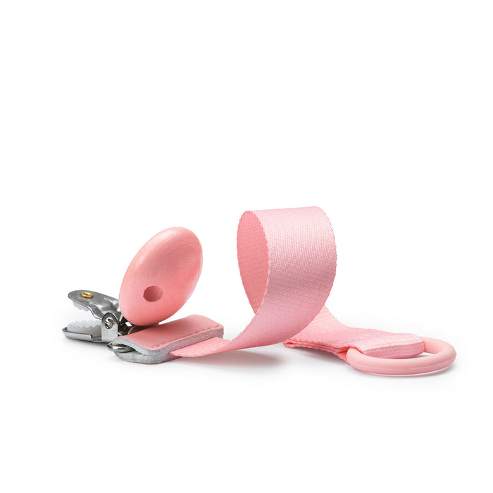 Elodie Pacifier Clip Wood Pacifier Accessories (Candy Pink)