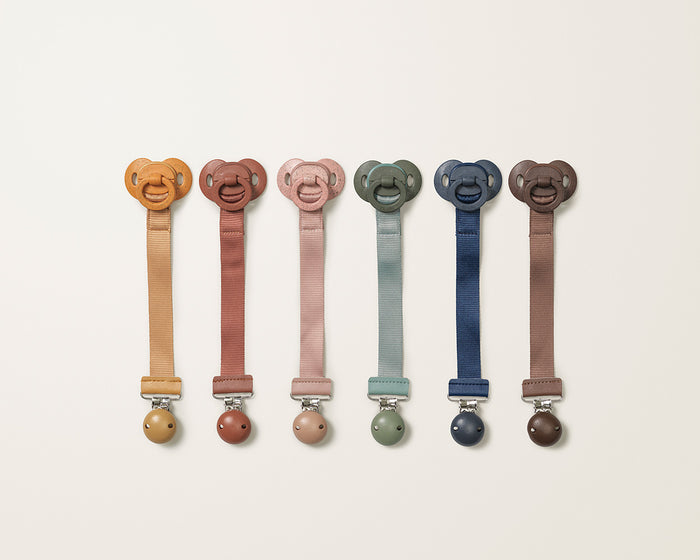 Elodie Pacifier Clip Wood Pacifiers (Gold)