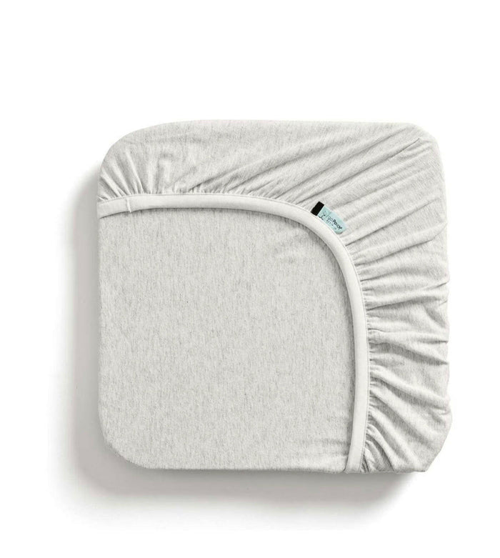 ergoPouch TOG: 0.2 Cot Organic Cotton Baby Fitted Sheet Grey Marle.