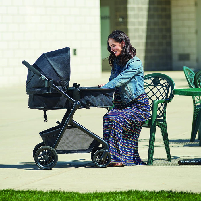 Evenflo Pivot Modular Travel System with LiteMax Infant Car Seat (Casual Gray)
