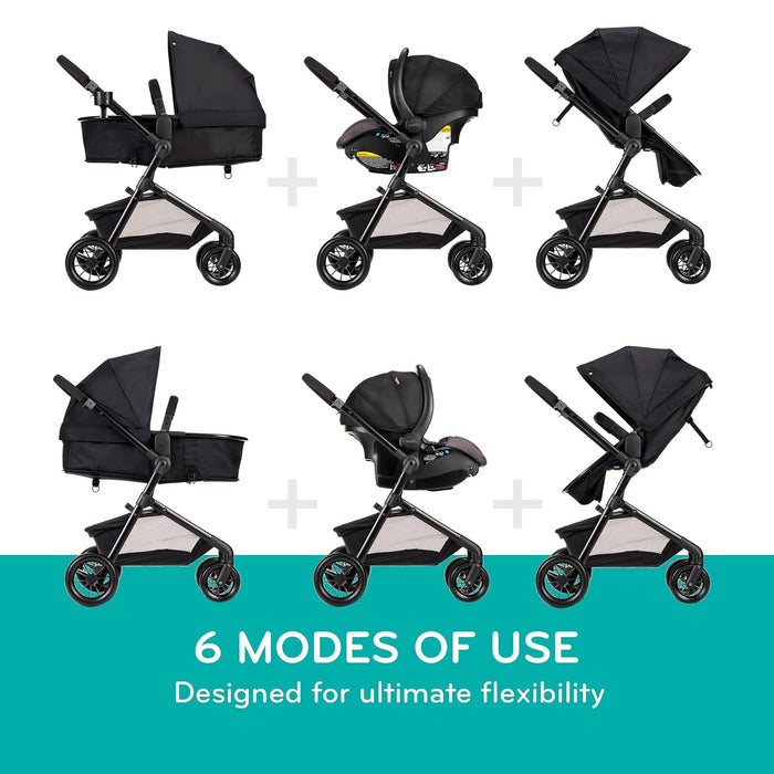 Evenflo Pivot Modular Travel System with LiteMax Infant Car Seat (Casual Gray)