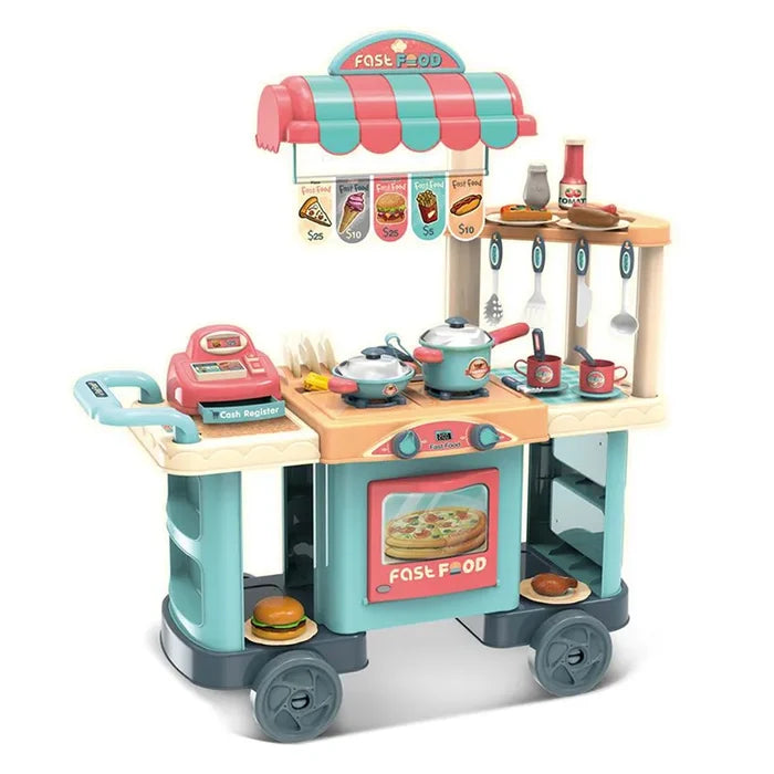 Fast Food Gourmet Food Cart Set (50 Pcs)