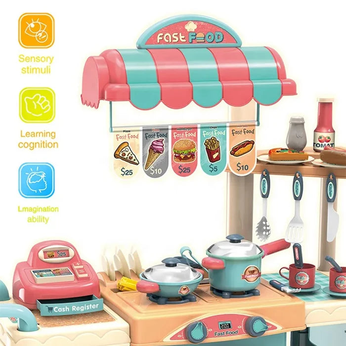 Fast Food Gourmet Food Cart Set (50 Pcs)