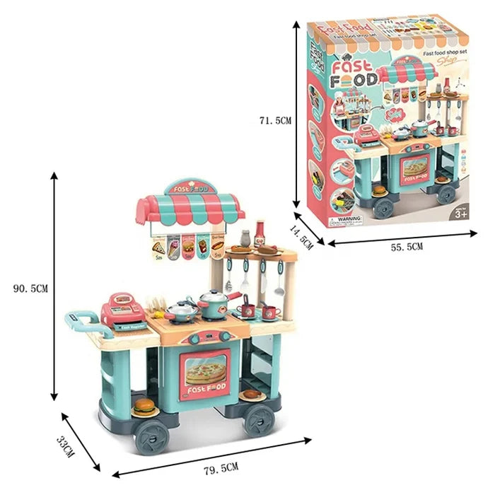 Fast Food Gourmet Food Cart Set (50 Pcs)
