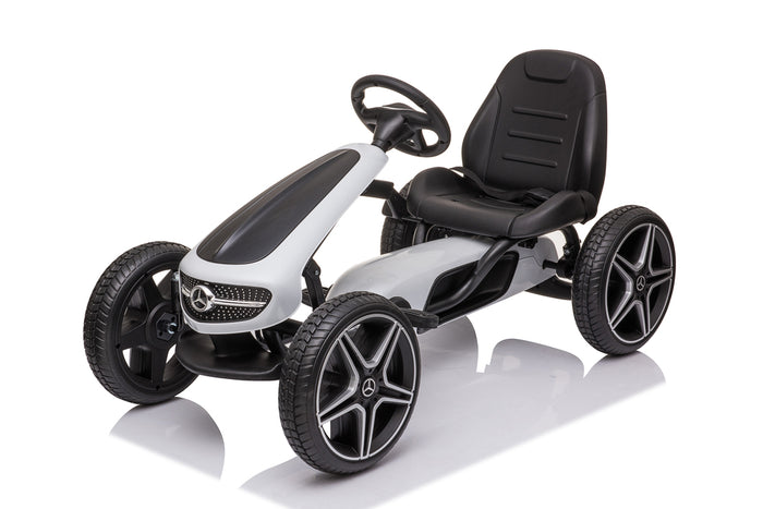 FITAAC Mercedes-Benz Go-Kart – Pedal-Powered with EVA Tires & Leather Seat