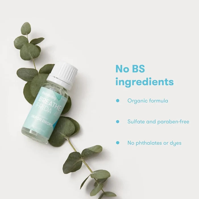 Frida Baby Breathe Vapor Bath Drops Organic Essential Oil (For Sick Day Comfort)