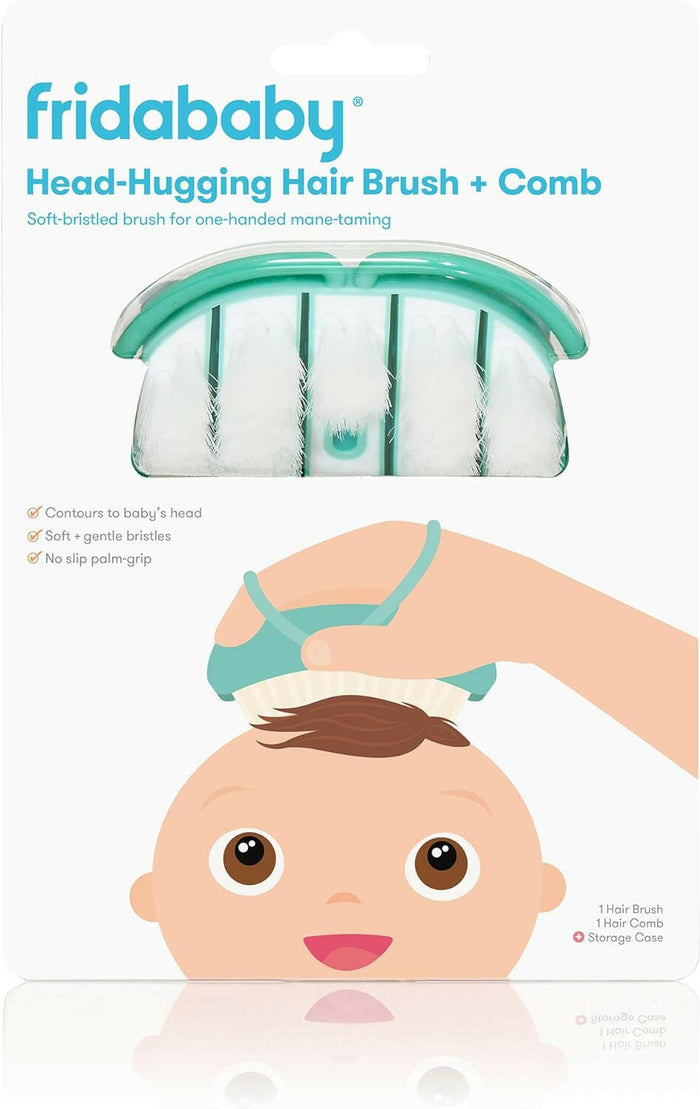 Frida Baby Infant Head-Hugging Hairbrush + Styling Comb Set