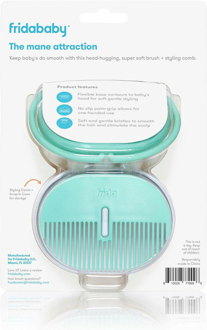 Frida Baby Infant Head-Hugging Hairbrush + Styling Comb Set