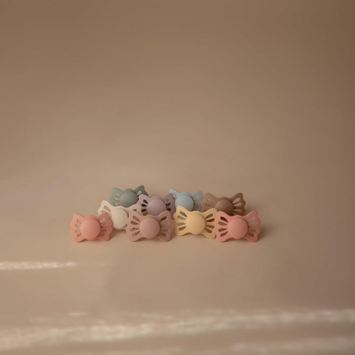 FRIGG Lucky Symmetrical Silicone Pacifiers Size 1 (Cream/Blush) - Pack of 2