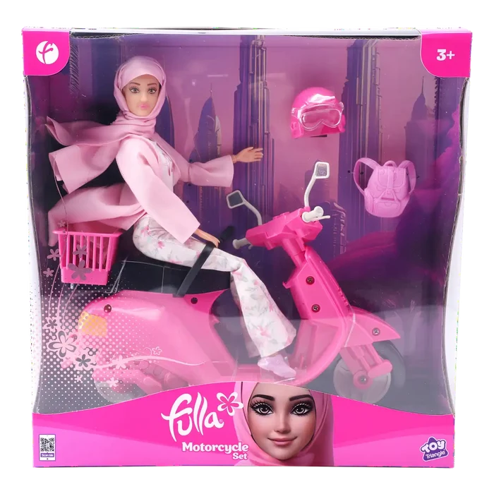 Fulla Doll with Pink Motorbike Set