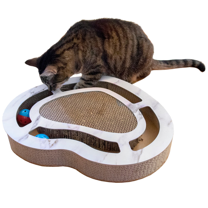 FurHaven Busy Box Corrugated Cat Scratcher with Catnip - Heart