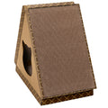 FurHaven Tiger Tent Corrugated Scratcher with Catnip - Tan