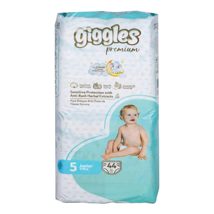 Giggles Premium Jumbo Baby Diapers Junior - Size 5 (11-25 Kg)