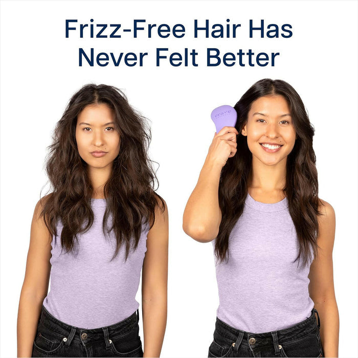 Glide Thru Detangling Brush for Kids & Adults - For Natural, Curly, Straight, Wet or Dry Hair, Purple