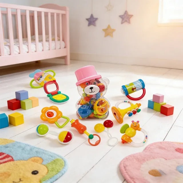 Goodway Baby Rattle Toy Gift Set With Storage Box - 10 Pc