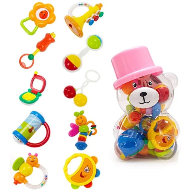 Goodway Baby Rattle Toy Gift Set With Storage Box - 10 Pc