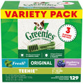 Greenies Dental Chews Flavored with Spearmint and Blueberry Dog Treats