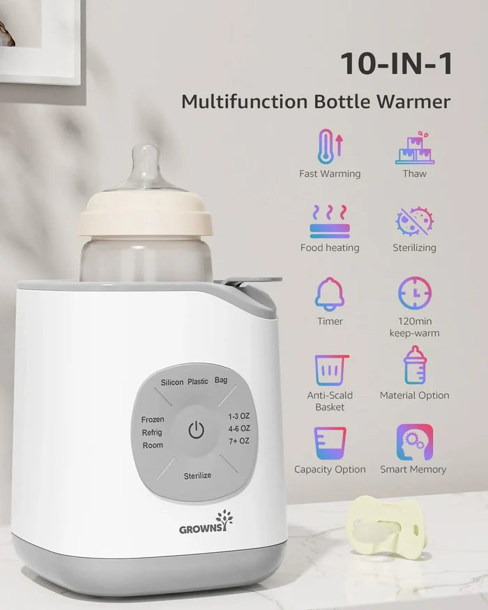Grownsy 10 In 1 Fast Baby Bottle Warmer