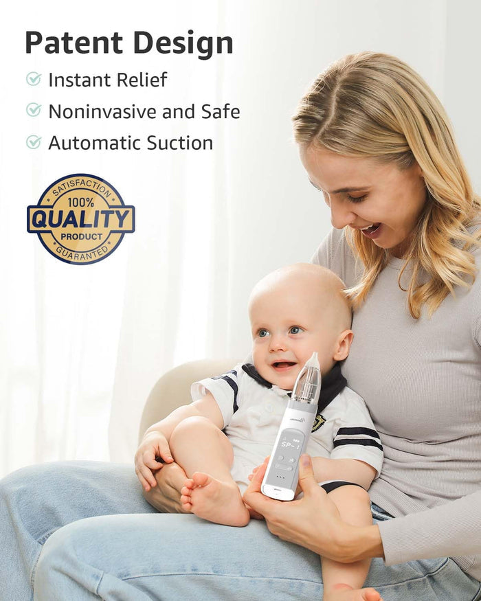 Grownsy Electric Baby Nasal Aspirator With 3 Silicone Tips