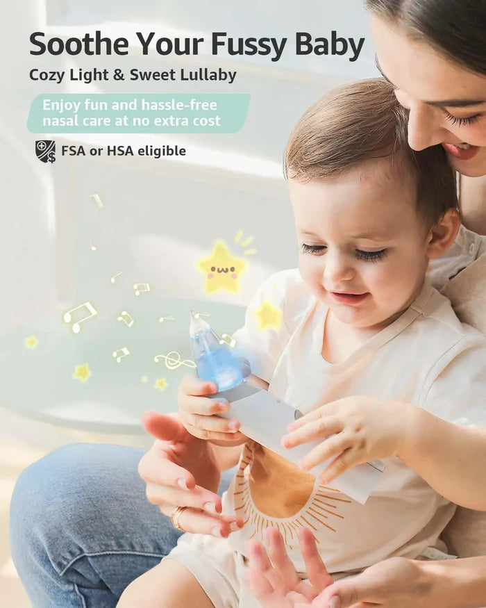 Grownsy Electric Baby Nasal Aspirator With 3 Silicone Tips
