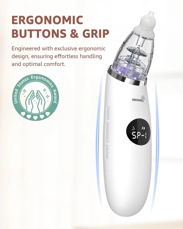 Grownsy Electric Baby Nasal Aspirator With 3 Sunction Modes