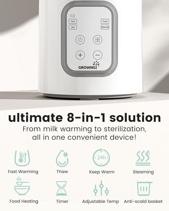 Grownsy Fast Bottle Warmer With Timer