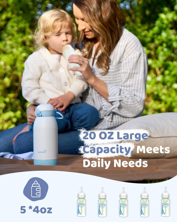 Grownsy Portable Bottle Warmer For Breastmilk