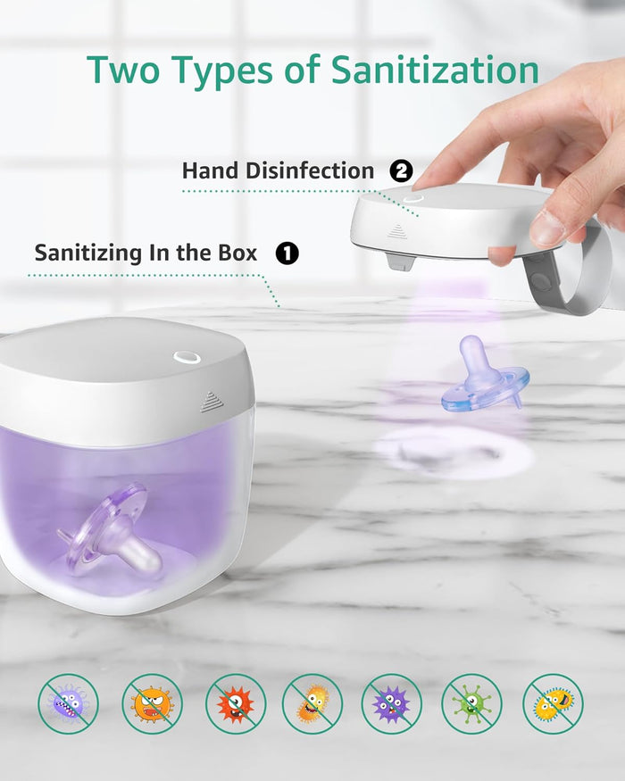 Grownsy Portable UV Pacifier Sanitizer with USB Charging