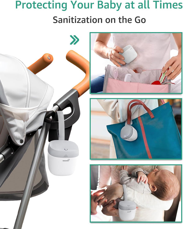 Grownsy Portable UV Pacifier Sanitizer with USB Charging