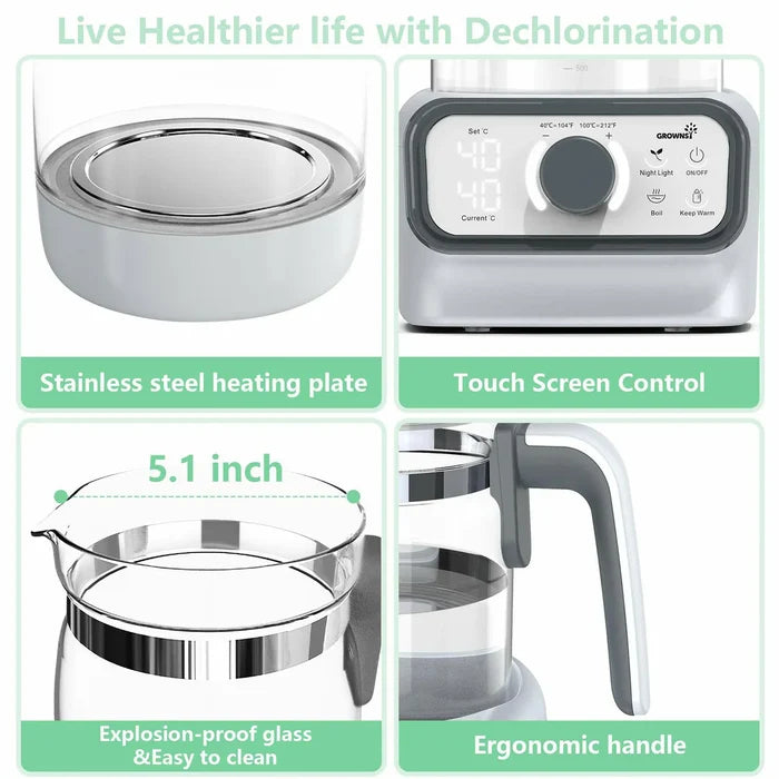 Grownsy Water Warmer For Making Formula (Bottle Warmer, Formula Dispenser, Kettle)