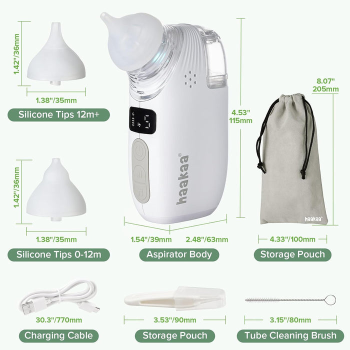 Haakaa 2-in-1 Electric Baby Nasal Aspirator with Sprayer