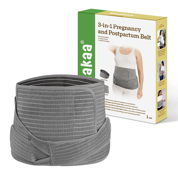 Haakaa 3-in-1 Pregnancy and Postpartum Abdominal Belt (Grey)