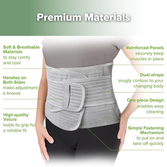Haakaa 3-in-1 Pregnancy and Postpartum Abdominal Belt (Grey)
