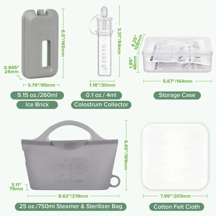 Haakaa Colostrum Collector + Steriliser Bag + Ice Brick