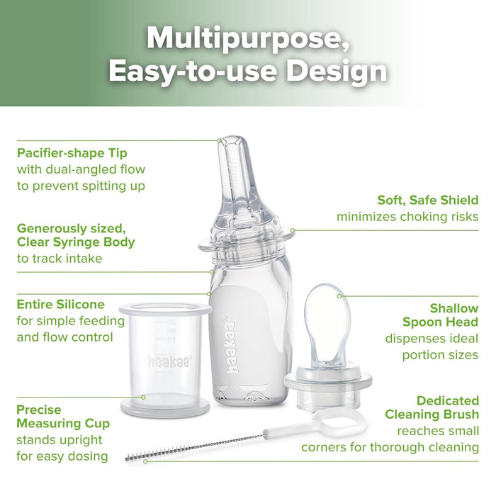 Haakaa Penguin Dual Feeding Syringe Set