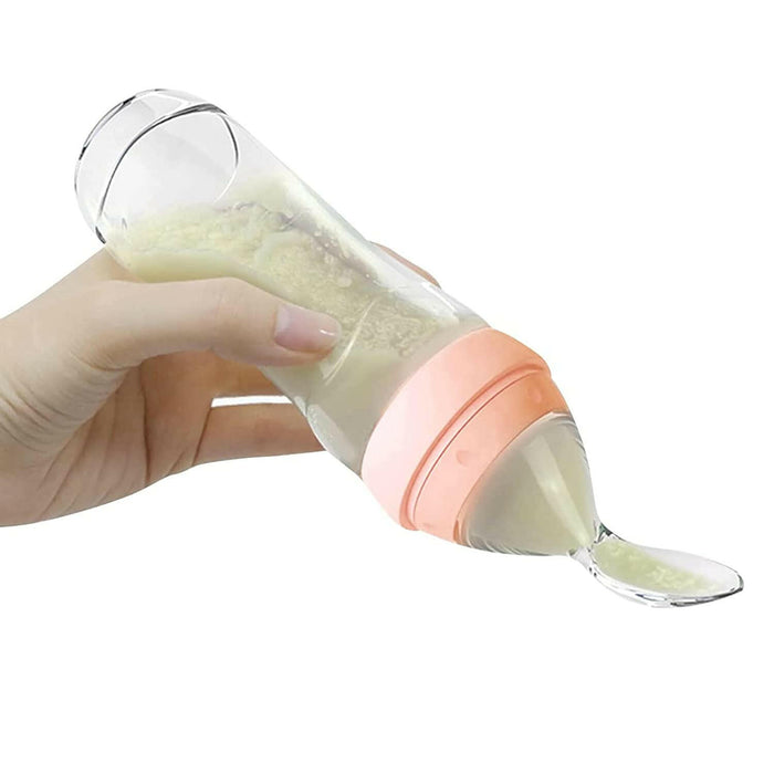Haakaa Silicone Baby Food Dispensing Spoon - Peach.