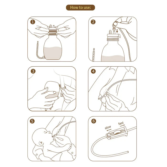 Haakaa Supplemental Feeding Tube & Pouch Set