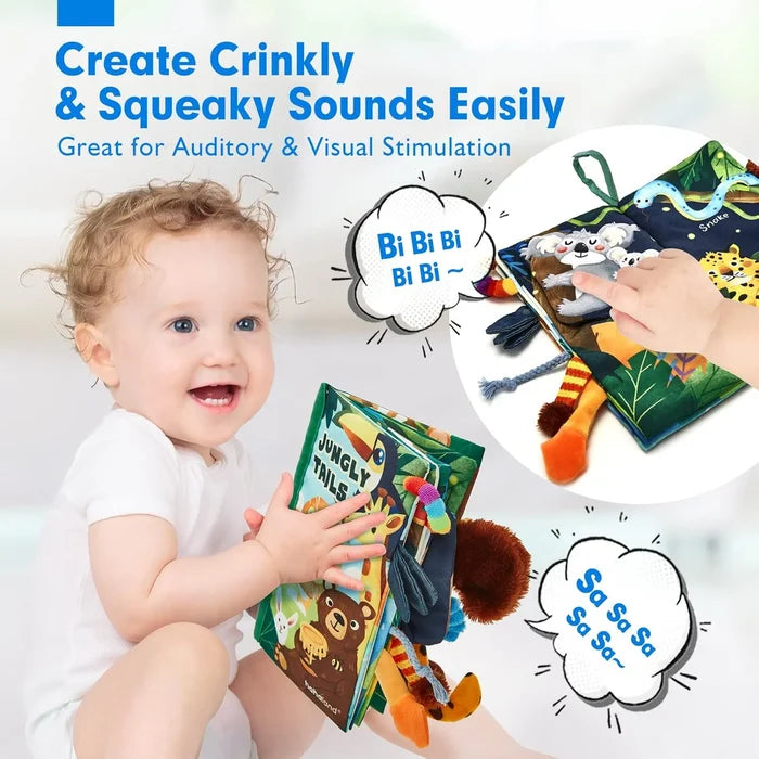 Hahaland Baby Books, Tummy Time Toy High Contrast Sensory Toys (0-6 Months)