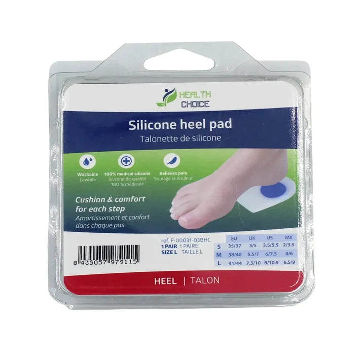 Health Choice Silicone Heel Pad Double Hard (Medium, 2/Pack)