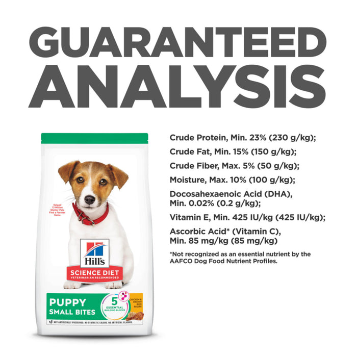 Hill's Science Diet Puppy Small Bites Chicken Meal & Barley Recipe Dry Dog Food
