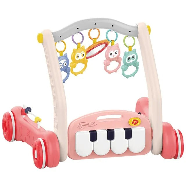 Huanger 2-in-1 Baby Musical Piano Playmat & Walker