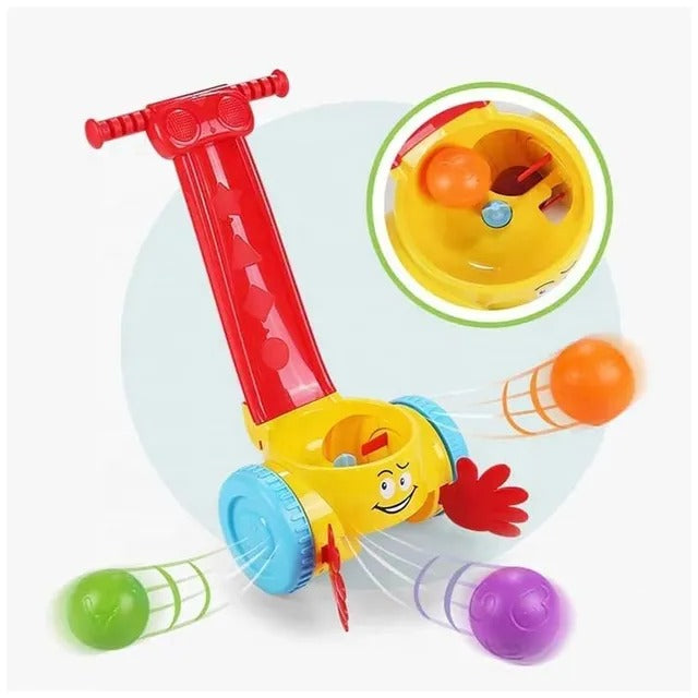 Huanger 2-in-1 Kids Ball Popper & Scooper Walker With Music